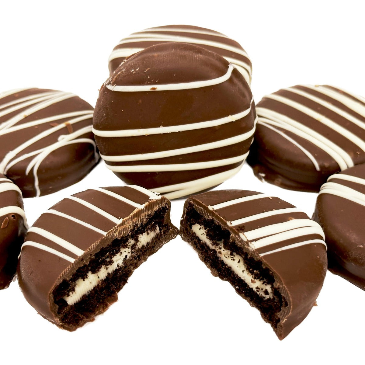 Dark Choc. Covered Sandwich Cookie